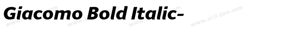 Giacomo Bold Italic字体转换